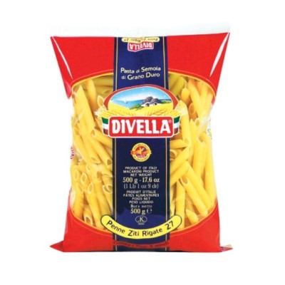PENNE ZITI RIGATE 500 G. DIVELLA |UD| 0,500|24 PENNE ZITI RIGATE 500 G. DIVELLA |UD| 0,500|24