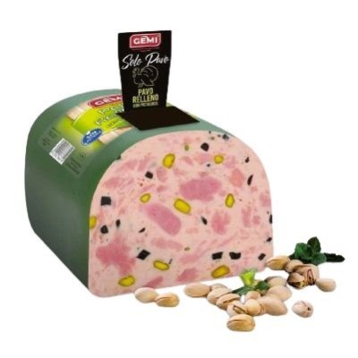 FIAMBRE DE PAVO RELLENO CON PISTACHOS 3,5 KG.