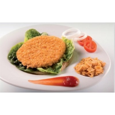 BURGER DE POLLO CORNFLAKES 100 G. PACK 1 KG.
