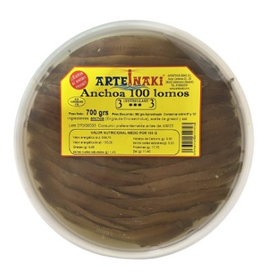 ANCHOA DEL CANTABRICO *0* 100 FILETES 380 G.