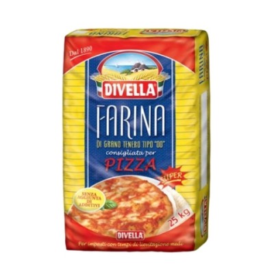 HARINA PARA PIZZA 00 SUPER DIVELLA 25 KG.