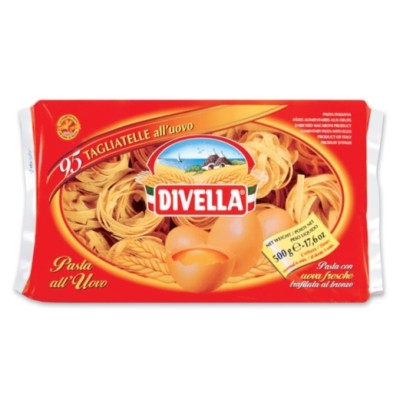 TAGLIATELLE AL HUEVO DIVELLA 500 G.