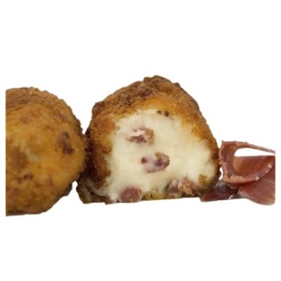CROQUETA DE JAMON IBERICO Y HUEVO 40 G. PACK 1 KG.