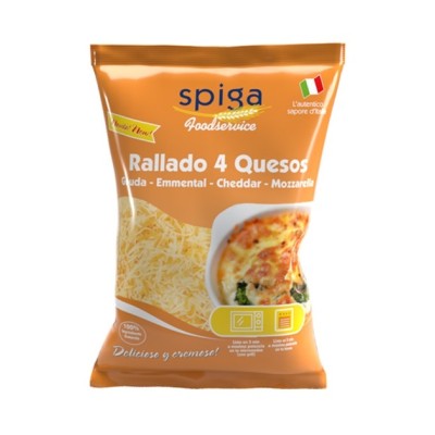 QUESO RALLADO MIX 4 QUESOS 1 KG.