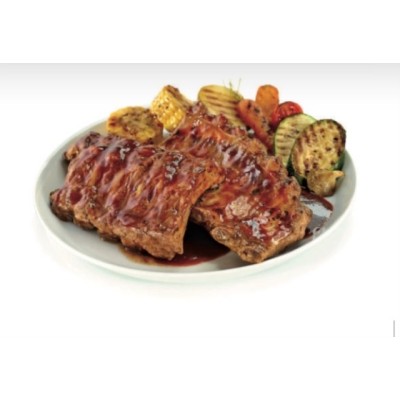COSTILLA CERDO ASADA CON SALSA BBQ 550 G.