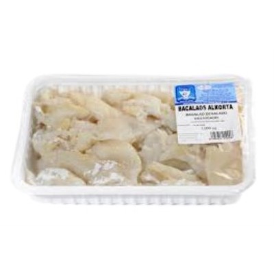 BACALAO GADUS MORHUA DESMIGADO SALADO 1 KG.
