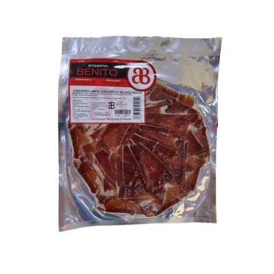 JAMON DE CEBO IBERICO CORTADO A CUCHILLO 100 G.